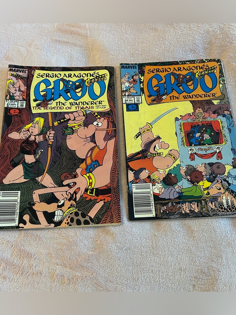 Groo the Wanderer lot of two vintage comic books 80s nostalgic